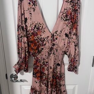 Lovestitch Floral Blush Long Sleeve Dress